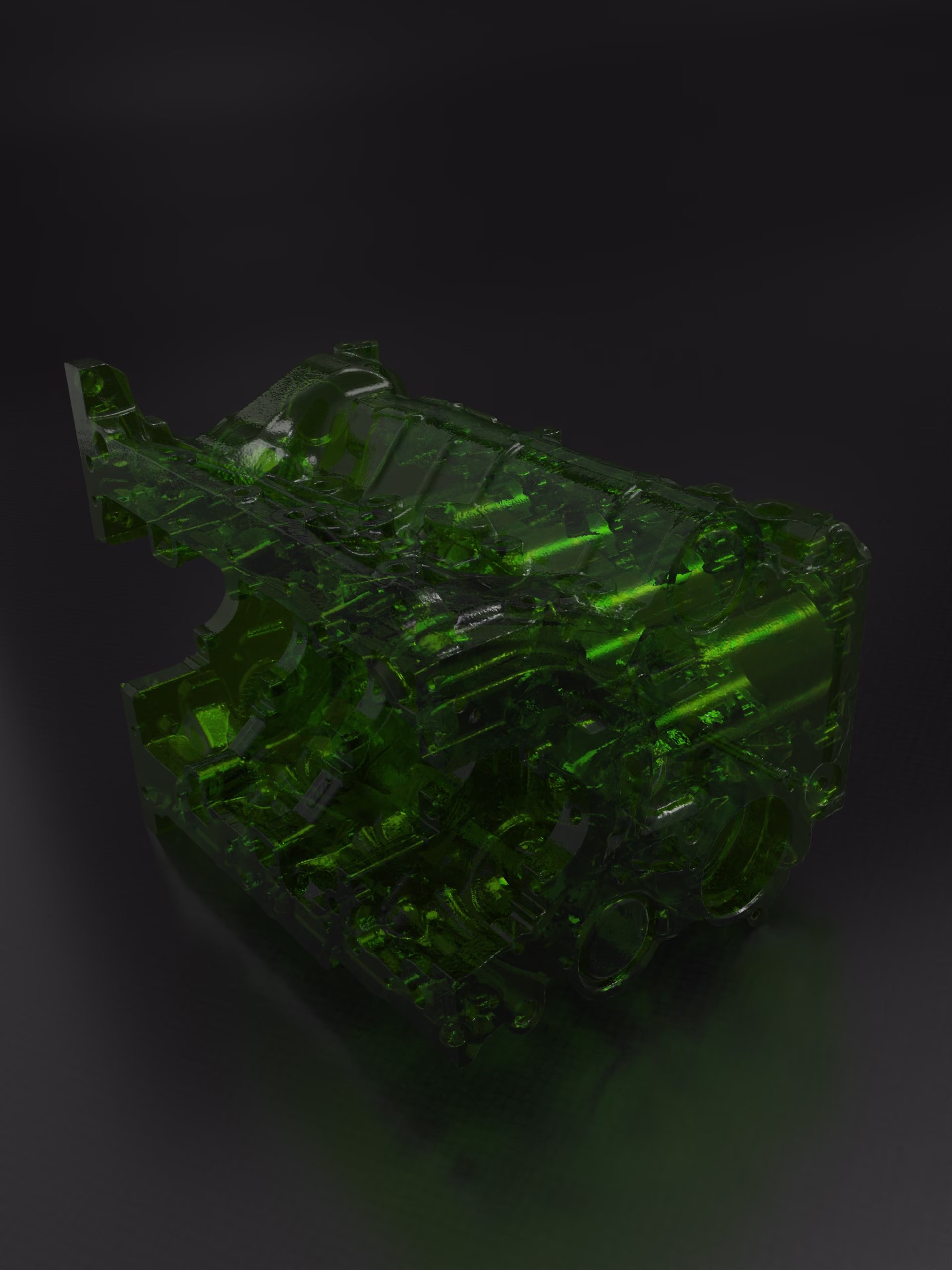 Transparentes 3D-Modell eines EA288-Motorblocks