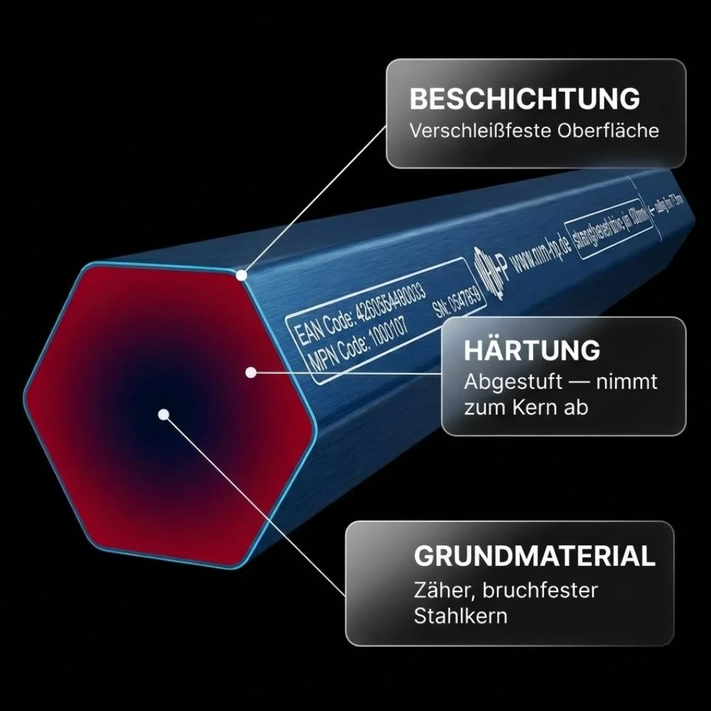 Schnittdarstellung: verstärkter Mitnehmer im Wellensitz des Ausgleichswellenmoduls